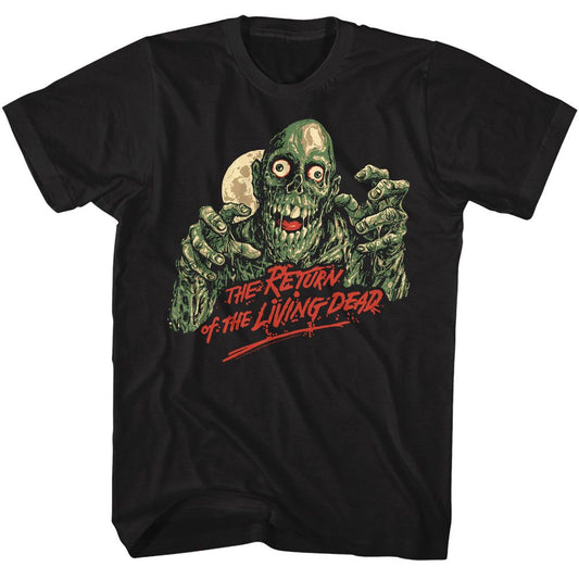 Return Of The Living Dead - Zombie Moon 2 - American Classics - Solid Black Adult Short Sleeve T-Shirt