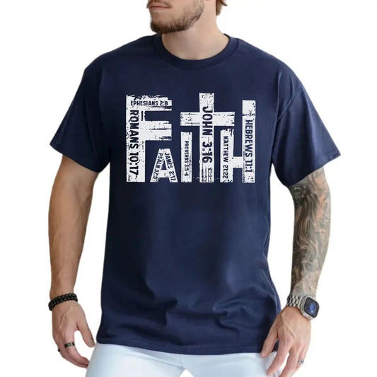 Retro Faith Tee, Faith Over Fear Shirt, Christian Graphic Printed Shirt, Religious T-shirt, Christian Cross Tee, Bible Verse Tee, God Lover T-shirt, Comfy Fabric Graphic Tee, Women's Top, Gift For Him, Soft Cotton Fabric Relaxed Fit Chic Style