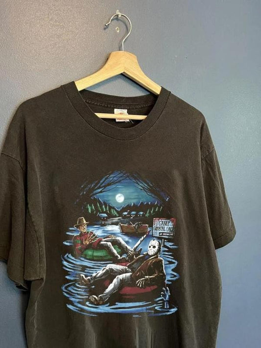 Retro Halloween Movie Sweatshirt, Camp Crystal Lake Halloween T-Shirt, Halloween Characters Shirt, 90s Halloween Movies Shirt, Gift For Halloween