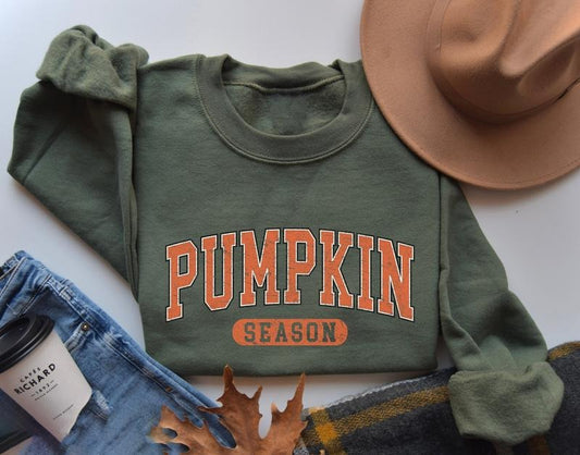 Retro Pumpkin Season Sweatshirt, Autumn Fall Sweatshirt, Halloween Thanksgiving Shirt, Pumpkin Halloween Sweatshirt, Fall Gifts, Autumn Sweatshirtstyle{n002}2