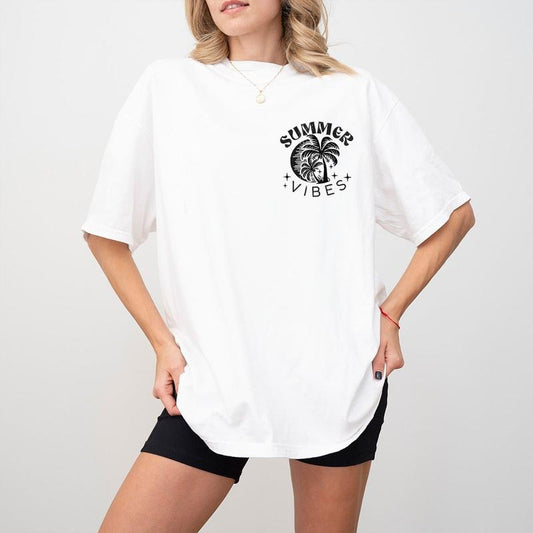 Retro Summer Shirt, Comfort Color Shirt, Summer Vibes Shirt, Summer Gifts For Team, Vintage Summer T-shirt, Sun T-shirt, Shirt For Women, Summer Vacation Travel Tee, Sunsets Beach Shirt, Women Tops, Retro Sunset T-shirt Casual Comfortable