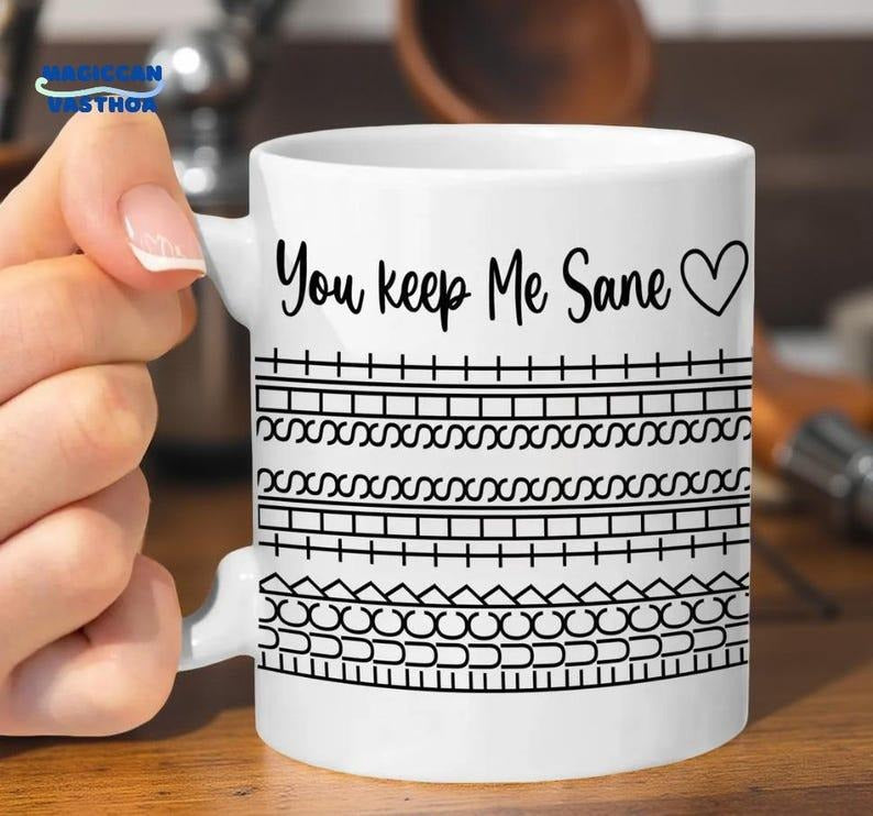 [SALE UP TO 50%] Hidden Swear Message Mug, Fuck This Shit Mug, Funny Office Mug for Bestie, Bestie Gift, Gift for Coworker, Friends Mug, You Keep Me Sane