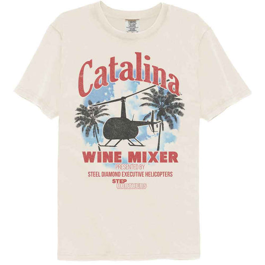 Step Brothers - Sky Palm Trees Wine Mixer - American Classics - Solid Beige Adult Short Sleeve Comfort Color T-Shirt