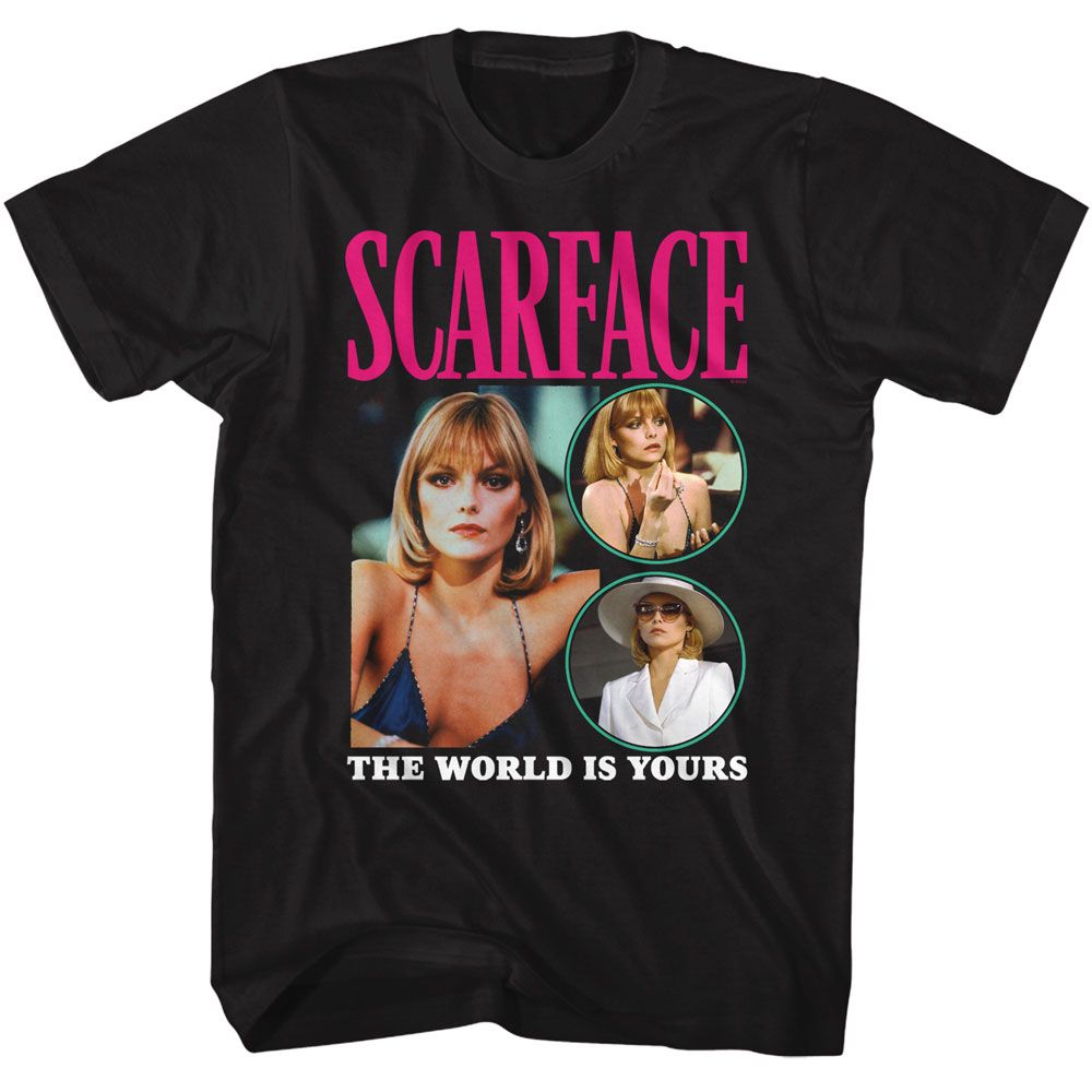 Scarface - Elvira World - American Classics - Solid Black Adult Short Sleeve T-Shirt