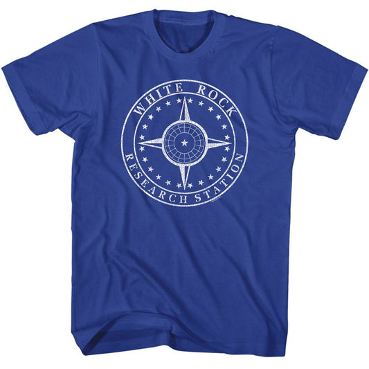 Stargate - White Rock Research - American Classics - Solid Blue Adult Short Sleeve T-Shirt