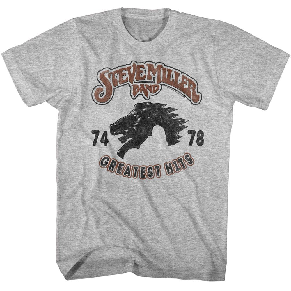 Steve Miller Band - 2 Tone Greatest Hits - American Classics - Solid Gray Adult Short Sleeve T-Shirt