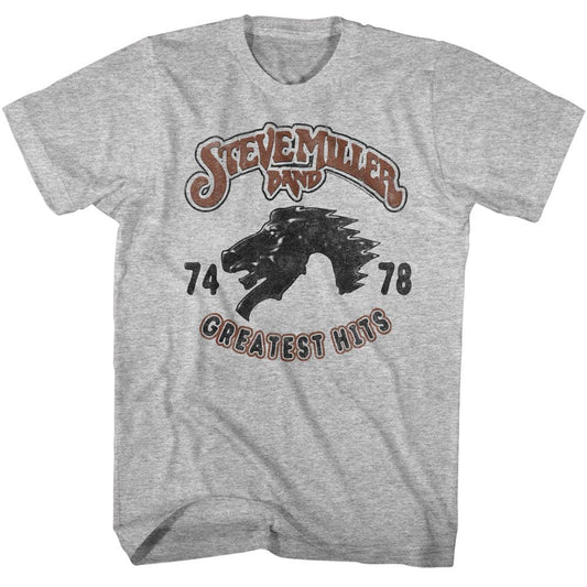 Steve Miller Band - 2 Tone Greatest Hits - American Classics - Solid Gray Adult Short Sleeve T-Shirt