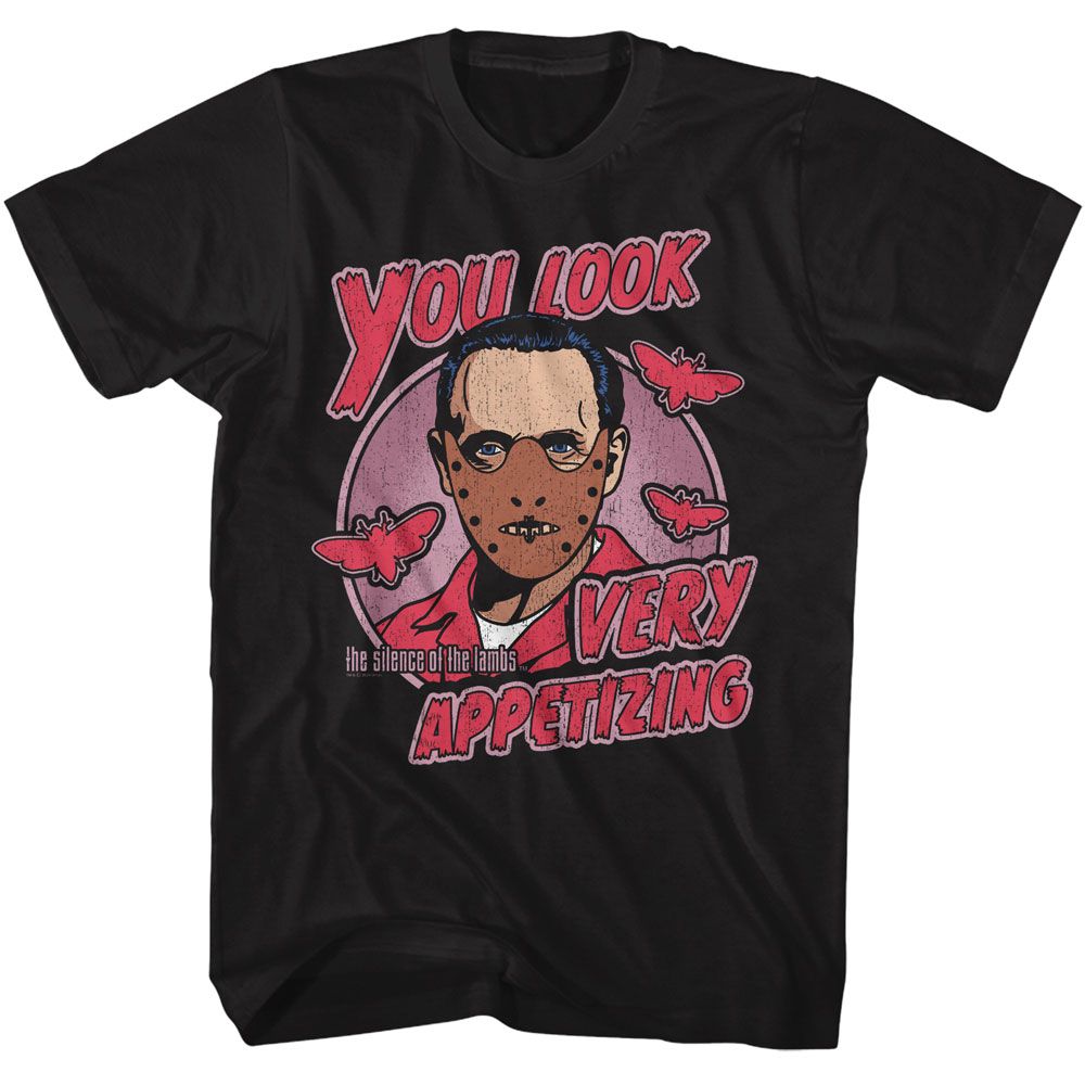 Silence Of The Lambs - Very Appetizing - American Classics - Solid Black Adult Short Sleeve T-Shirt