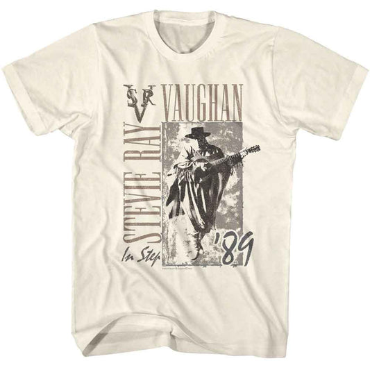 Stevie Ray Vaughan - In Step 89 - Officially Licensed American Classics - Front Print Solid Adult Short Sleeve T-Shirt