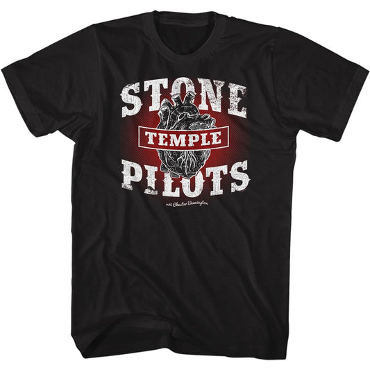 Stone Temple Pilots - Black Heart - American Classics - Solid Black Adult Short Sleeve T-Shirt