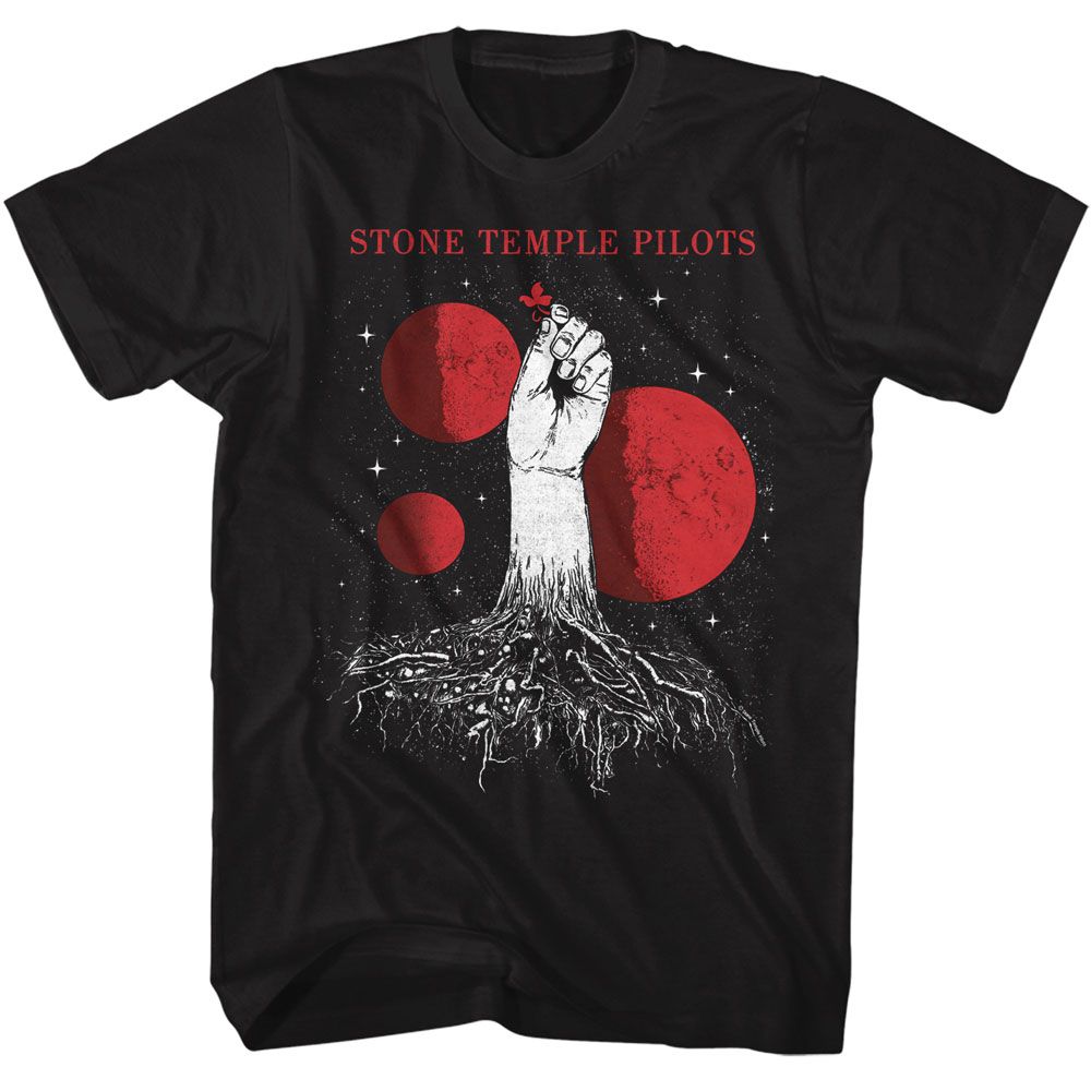 Stone Temple Pilots - Planets - American Classics - Solid Black Adult Short Sleeve T-Shirt