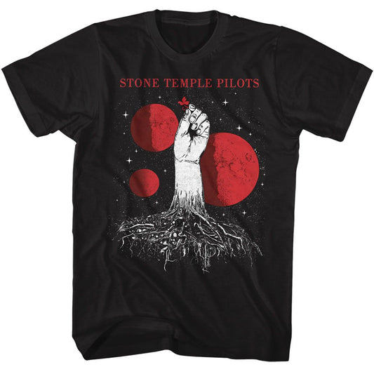 Stone Temple Pilots - Planets - American Classics - Solid Black Adult Short Sleeve T-Shirt