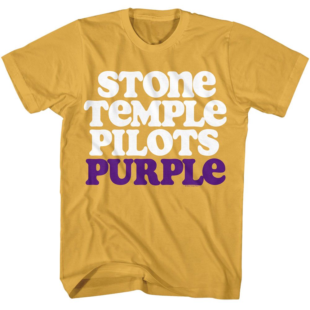 Stone Temple Pilots - Purple - American Classics - Solid Yellow Adult Short Sleeve T-Shirt