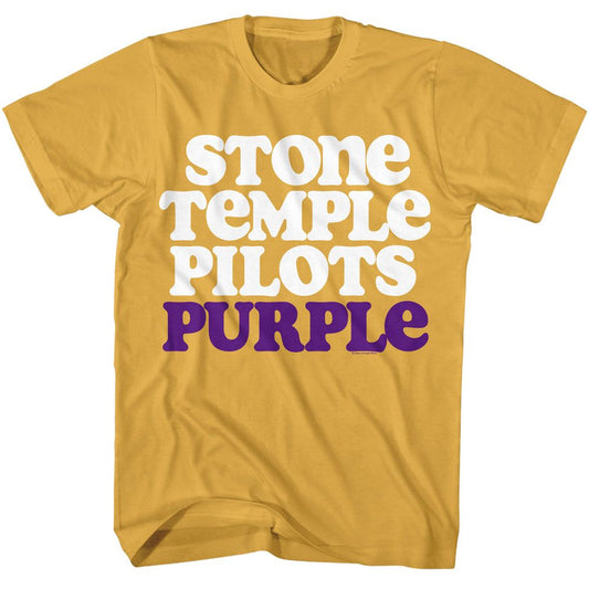 Stone Temple Pilots - Purple - American Classics - Solid Yellow Adult Short Sleeve T-Shirt
