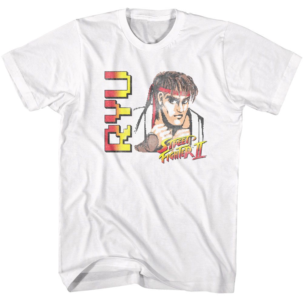 Street Fighter - Ryu - American Classics - Solid White Adult Short Sleeve T-Shirt