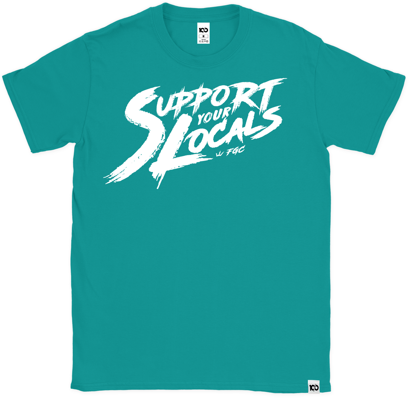 ten/o - 'Support Your Locals Logo' T-Shirt - Jade