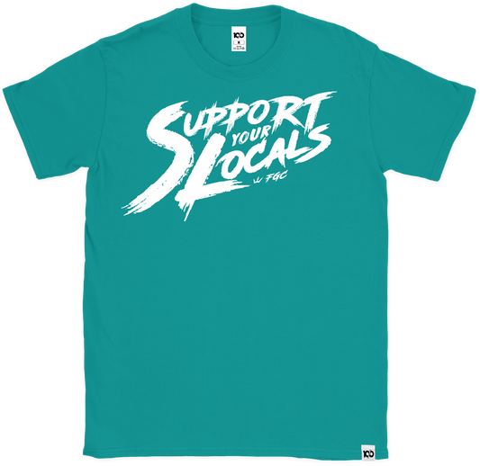 ten/o - 'Support Your Locals Logo' T-Shirt - Jade