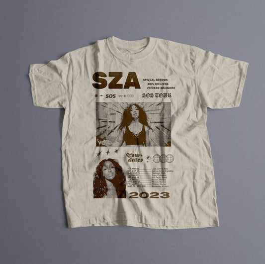 SZA- CTRL T-shirt, sza Graphic Tee, sza Merch, Rap Shirt, SOS, sza unisex gift, Concert T Shirt Menswear Top Underwear Crewneck Tshirt Streetwear