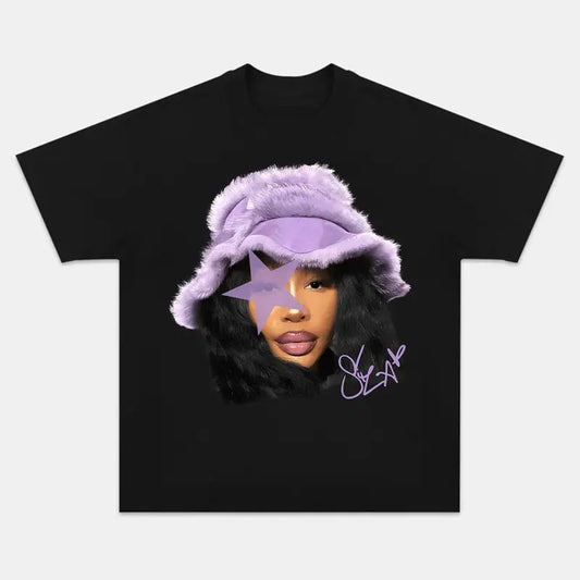 SZA Purple Star Rap Graphic Tee Shirt