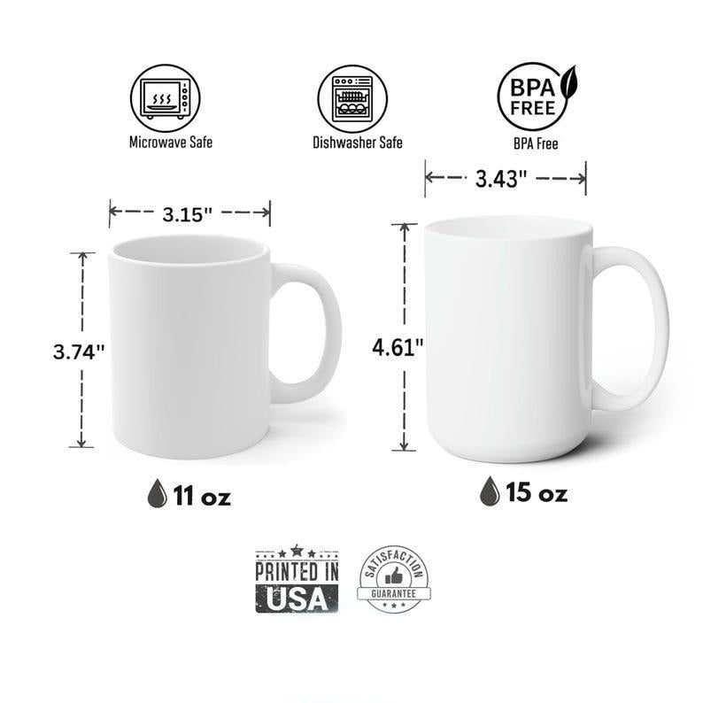 [Sale Up to 50% ] Floral Penis Yellow Coffee Mug,  11 oz or 15 oz Ceramic Drinkware with Large Handles, Printed in the USA