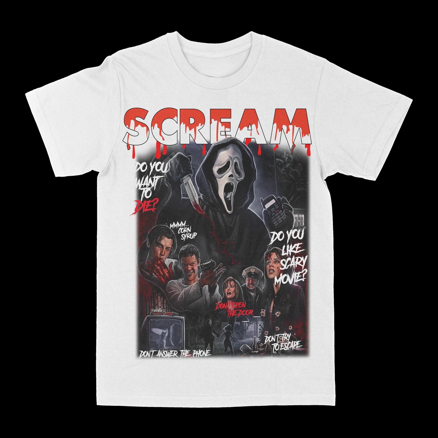 Scream "Don't Answer The Phone" Graphic Tee Style001