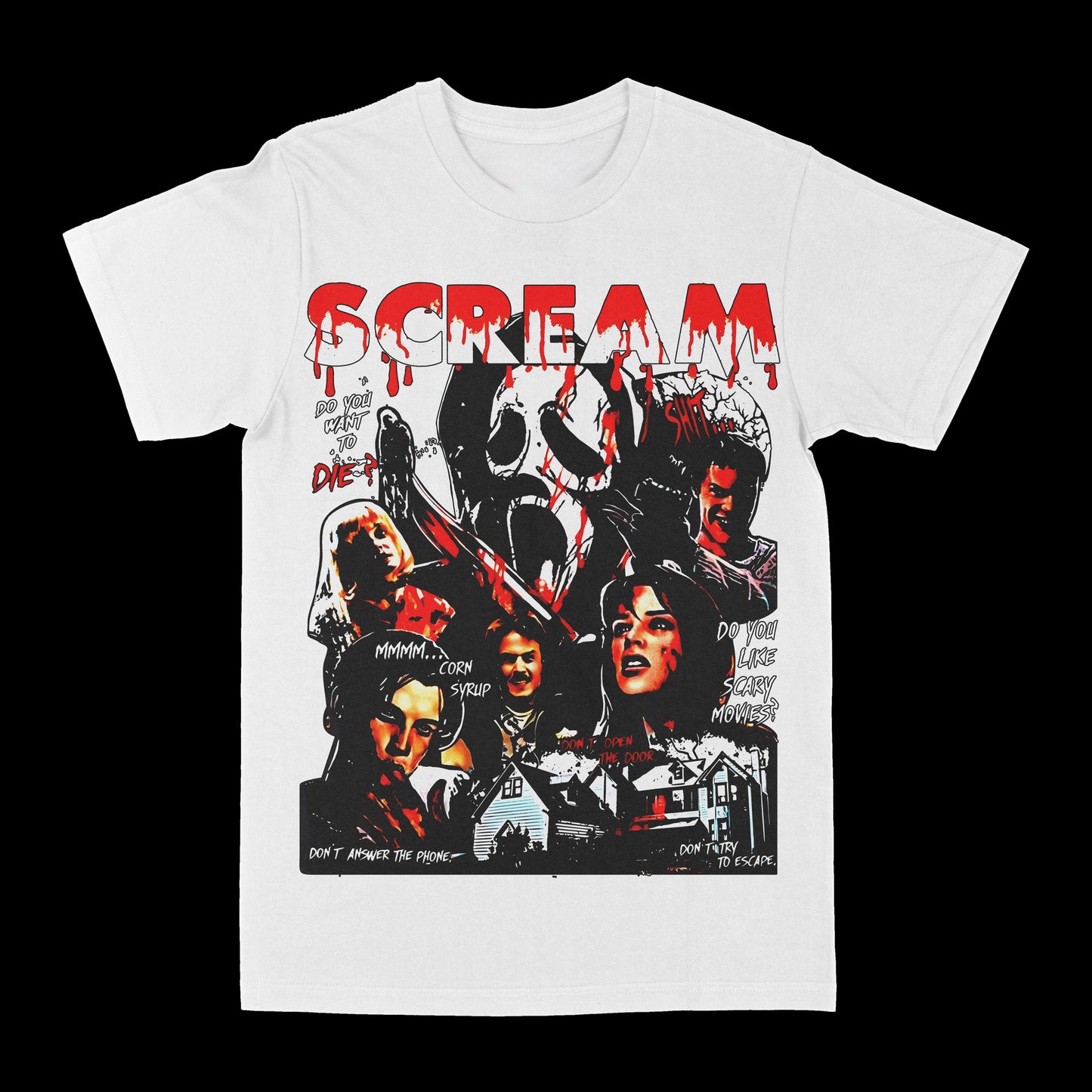 Scream Horror Graphic Tee Style001