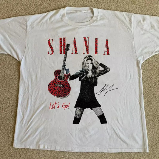 Shania  Lets Go Girls Album Short Sleeve White All Size Shirt