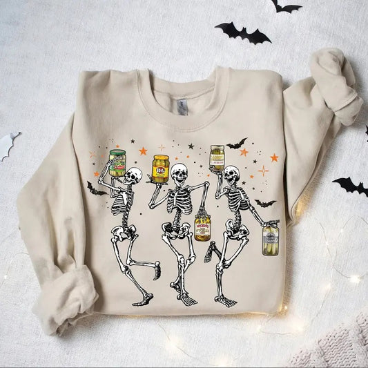 Skeleton Pickle Sweatshirt Canned Pickles Sweatshirt Skeleton Shirtpickle Shirtpickle Lovers Shirtpickle Crewneck Sweatercanning Shirt