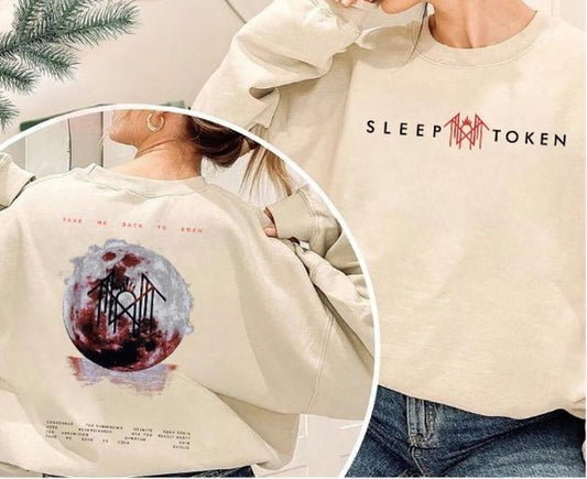 Sleep Token Red Cloud Band 2 Sides Sweatshirt, Rock Band Vintage Sweatshirt
