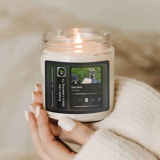 Smells Like Shes Listening To Soy Candle,Friendship Gift, Music Lover Gift Candle, Gift for Her,Music Lover Gift Candle,Gift For Music Lover