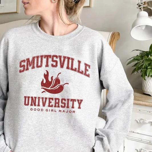 Smutsville University Sweatshirt, Smut Reader Hoodie, Smutty Book Sweater, Spicy Book Shirt, Funny Reading Womenswear Shirt, Good Girl Sweatshirt