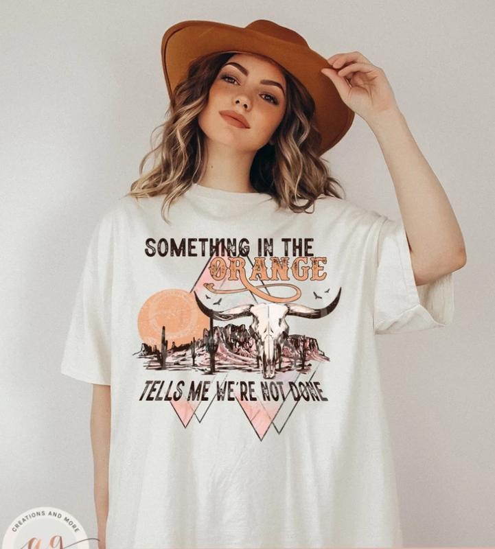 Something In The Orange T Shirt, Hippies And Cowboys Western Tee, Boho Vintage Shirt, Country Rodeo Style