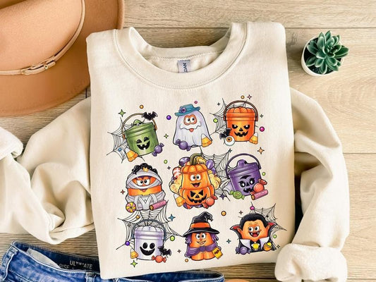 Spooky Nuggets Meal Bucket Halloween Sweatshirt, Spooky Nuggets Shirt, Halloween Chicken Lover Shirt, Spooky Season, Funny Halloween Shirt