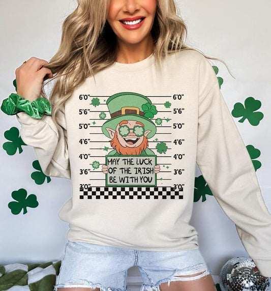 St Patrick's Day Leprechaun St Patrick's Retro Leprechaun Funny St Patrick's Cotton Womenswear