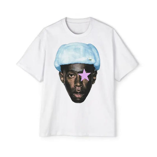 Stand Apart from the Crowd with Tylerrr Star Big Face Shirt's Striking Design