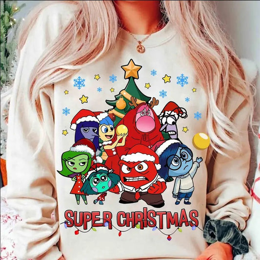 Super Christmas Shirt, Retro Christmas, Cartoon Emotions Friends, Mental Health, Cartoon Xmas, Funny Christmas