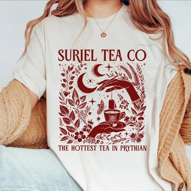 Suriel Tea Co T-Shirt, ACOTAR Suriel Tea Shirt, Velaris T-Shirt, A Court Of Thorns and Roses Shirt, SJM Merch, Bookish Shirt, Book Lover Gift
