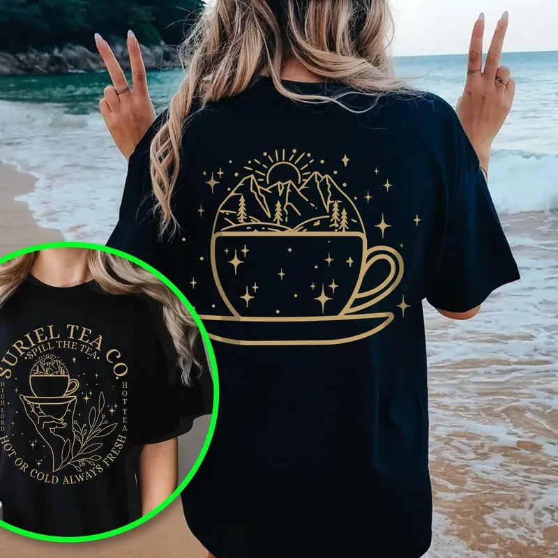 Suriel Tea Co T-Shirt, Acotar Sweatshirt, A Court Of Thorns And Roses Tee, Sarah J Maas Sweater, Bookish Gift