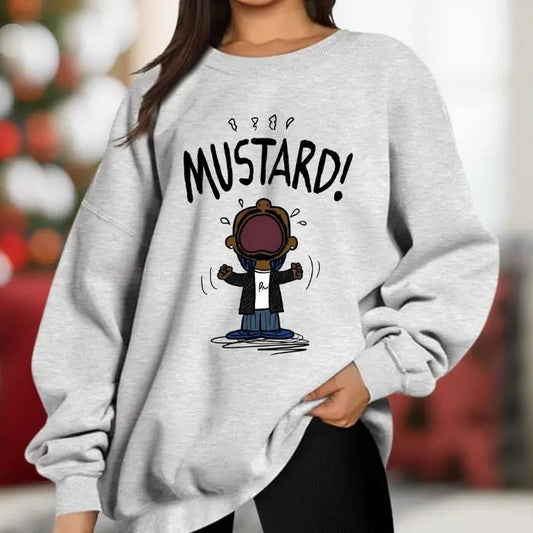 Kendrik Lama Mustar Graphic Sweatshirt/T-Shirt, For Men, For Women - Unisex Style, 100% Cotton, Pullover Crewneck Sweatshirt