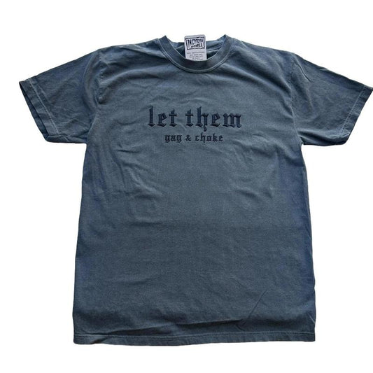 T-shirt Let Them Embroidered Comfort Color TEE, Alt Fashion, Alternative Graphic Fan