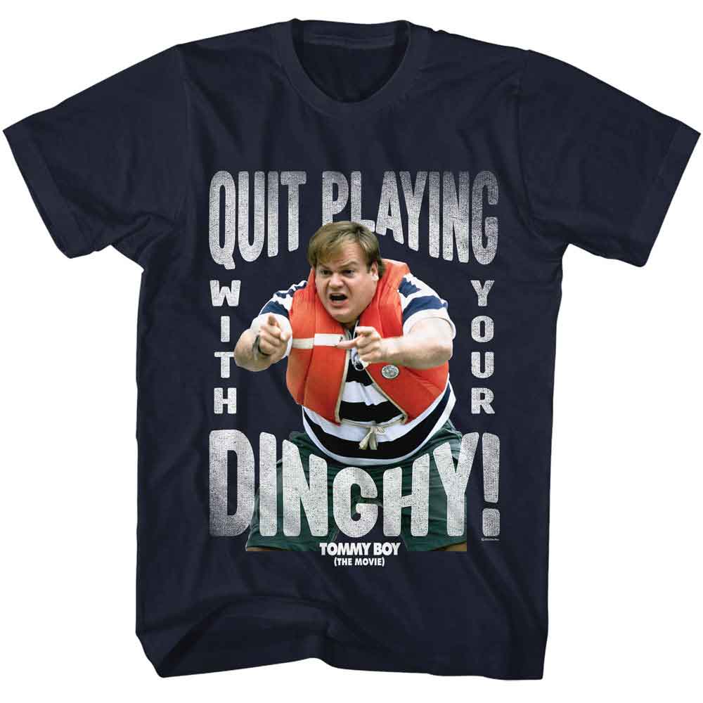 Tommy Boy - Quit Playing - American Classics - Navy Adult Short Sleeve T-Shirt