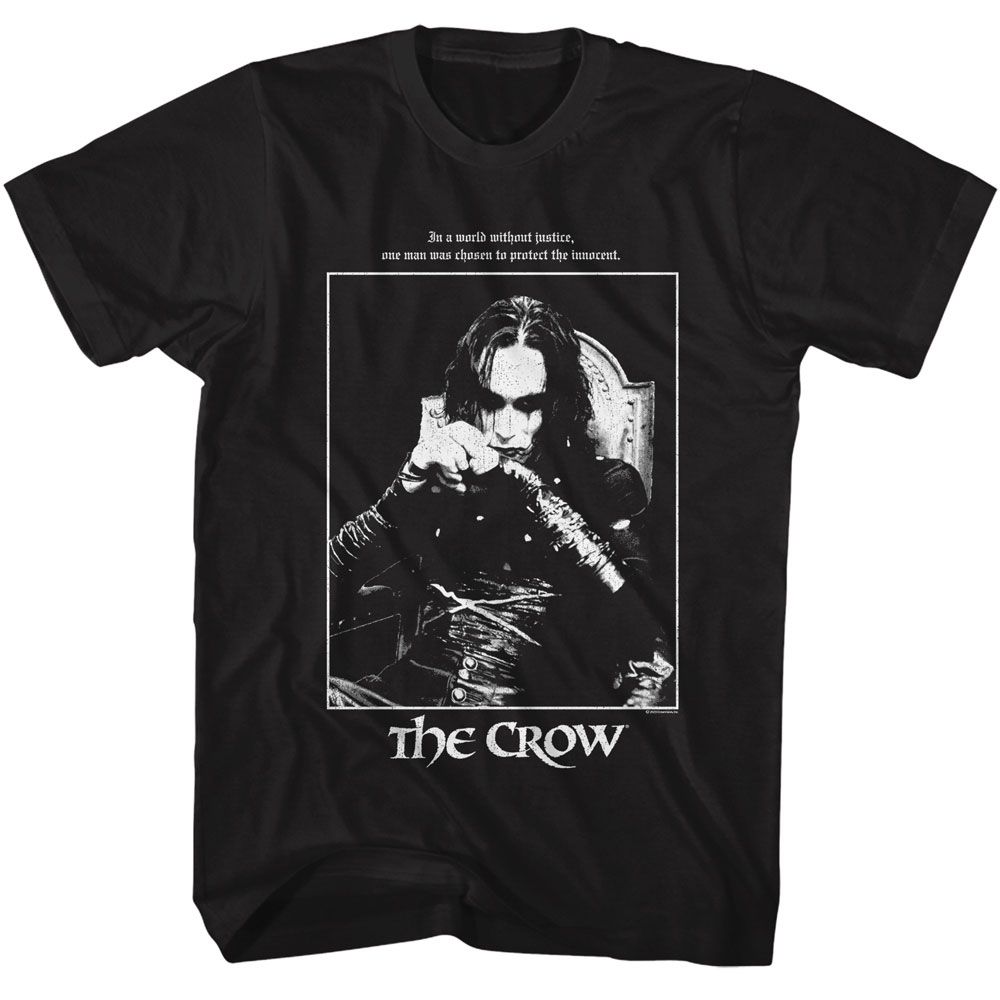 The Crow - In A World - American Classics - Solid Black Adult Short Sleeve T-Shirt