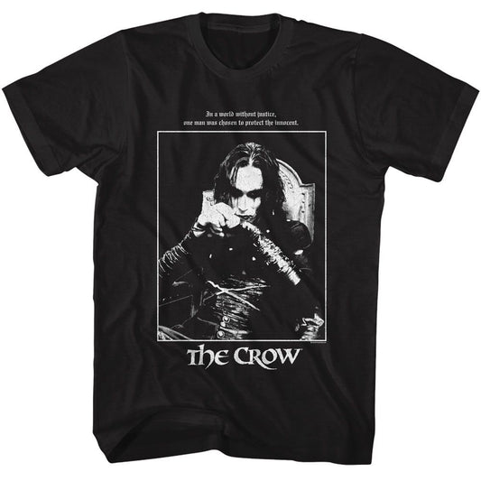 The Crow - In A World - American Classics - Solid Black Adult Short Sleeve T-Shirt