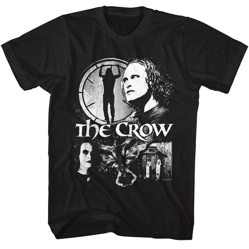The Crow - Collage - American Classics - Solid Black Adult Short Sleeve T-Shirt