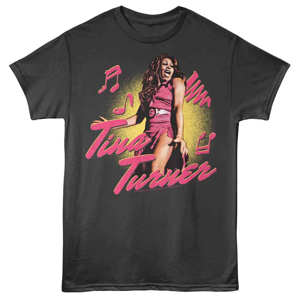 Tina Turner - Chunky Graphics - American Classics - Front Print Smoke Adult Short Sleeve T-Shirt