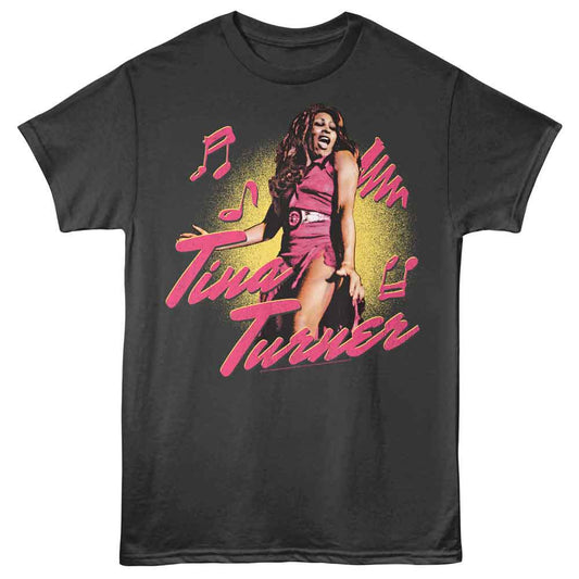 Tina Turner - Chunky Graphics - American Classics - Front Print Smoke Adult Short Sleeve T-Shirt