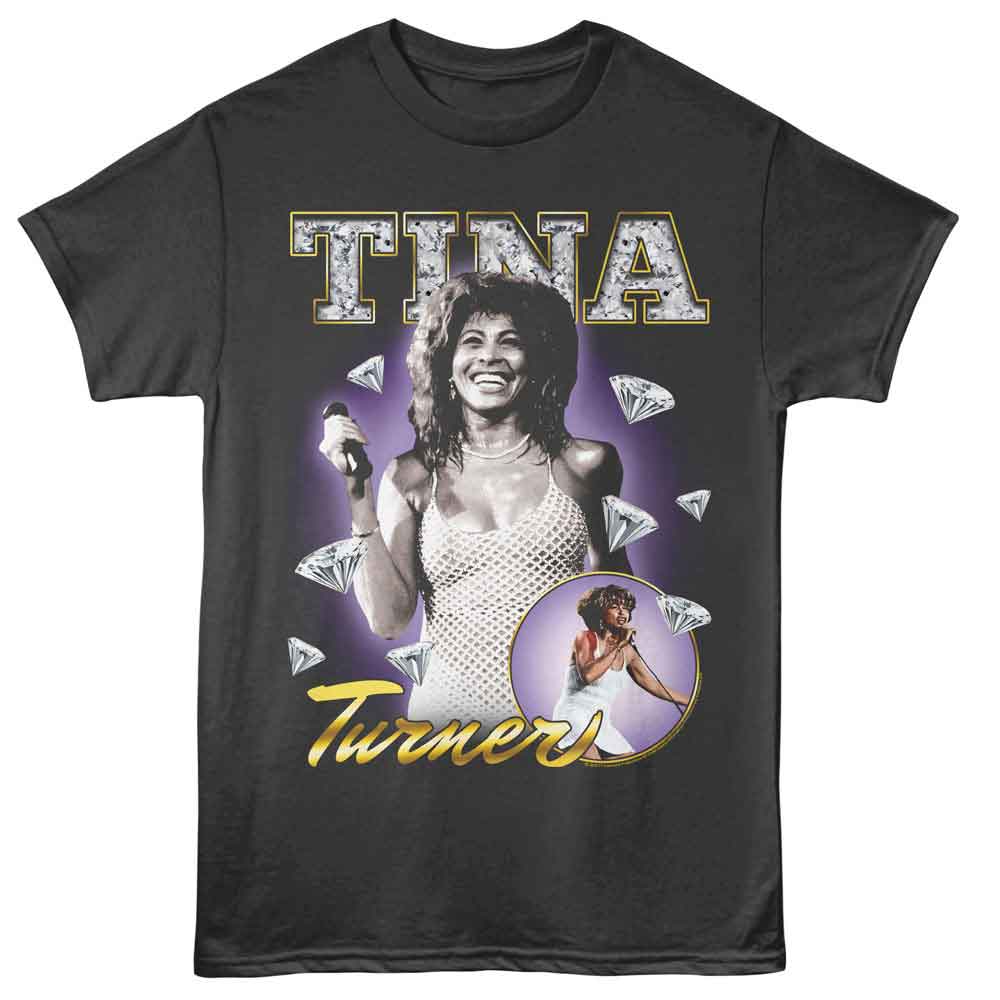 Tina Turner - Diamonds - American Classics - Front Print Smoke Adult Short Sleeve T-Shirt