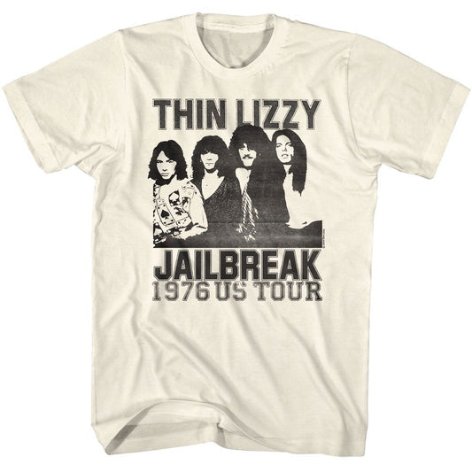 Thin Lizzy - Jailbreak - American Classics - Solid Off-White Adult Short Sleeve T-Shirt