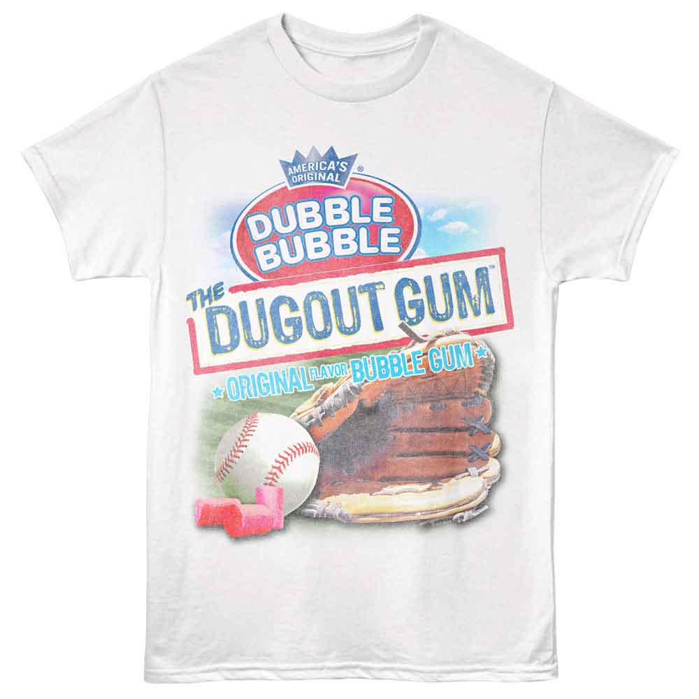 Tootsie Roll - The Dugout Gum - American Classics - White Solid Adult Short Sleeve T-Shirt
