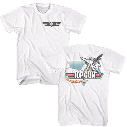 Top Gun - Vintage Jet - American Classics - Solid White Adult Short Sleeve T-Shirt